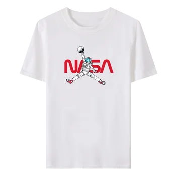 NASA New printed cotton T-shirt round neck short sleeve top S-4XL