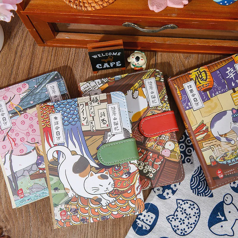 كاتي & بيريل دفتر ملاحظات A6 مغناطيسي بتصميم قطة