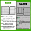 Garden Fencing 48in High, 12 Panels Total 26.6Ft(L) Dog Fence Outdoor for Yard, Gate 21 in Wide with Low Sills. Black Metal Fenc 3