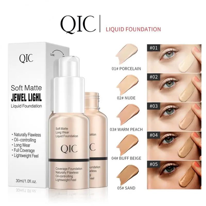 PHOERA Foundation 30ML Long Lasting Whitening Waterproof Foundation Cream Cosmetics Makeup Base Oil-control Matte Concealer 2pcs makeup cream,makeup foundation