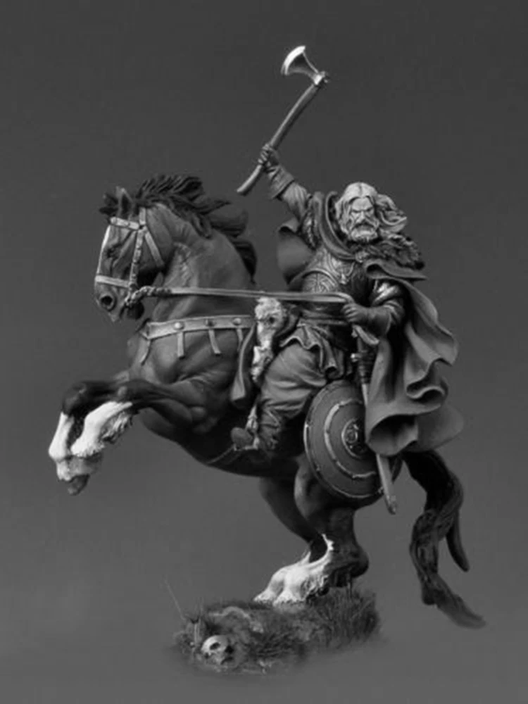 Unbemalter Bausatz 1/32 54mm Aufgesetzter Wikinger-Krieger 54mm Harzfigur Miniatur-Garage-Kit