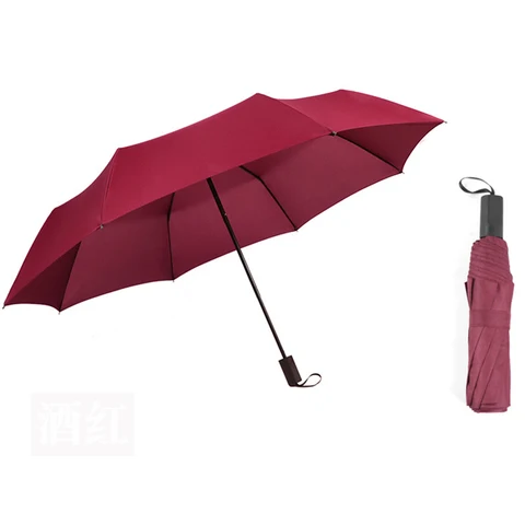 Folding Manual Umbrella Gift Men Business Sunny Rain Dual Use Foldable Umbrella Parasol Pongee  Sombrillas Para Lluvia Y Sol