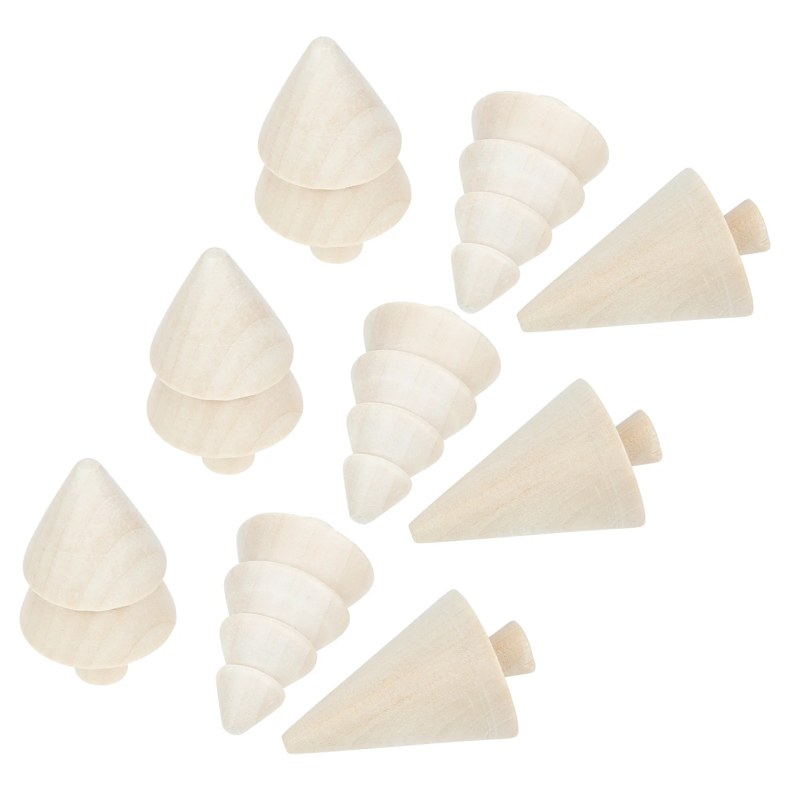 

9Pcs Unfinished Wood Xmas Tree Decor DIY Craft Wood Christmas Tree Ornaments
