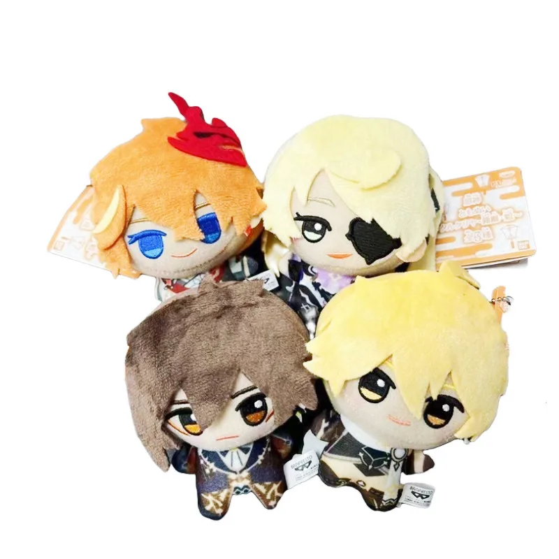 

Bandai Genshin Impact 10CM Plush Pendant Zhongli Xiao Stuffed Toy Doll Cartoon Game Mini Keychain Backpack Gift for Children