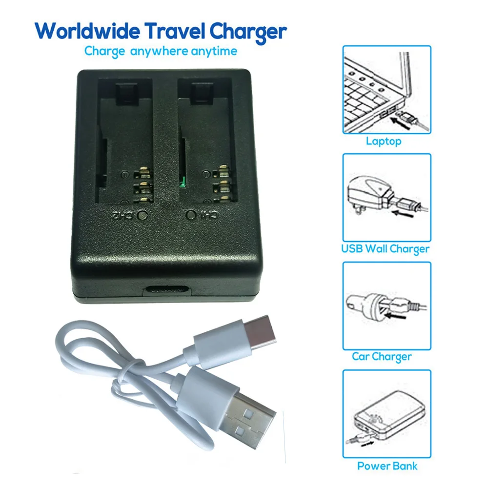 1050/1350 MAH Large Capacity Lithium Battery For Waterproof Sport Camera Action Camera Battery Life 1-3 Hours action camera,action camera accessories