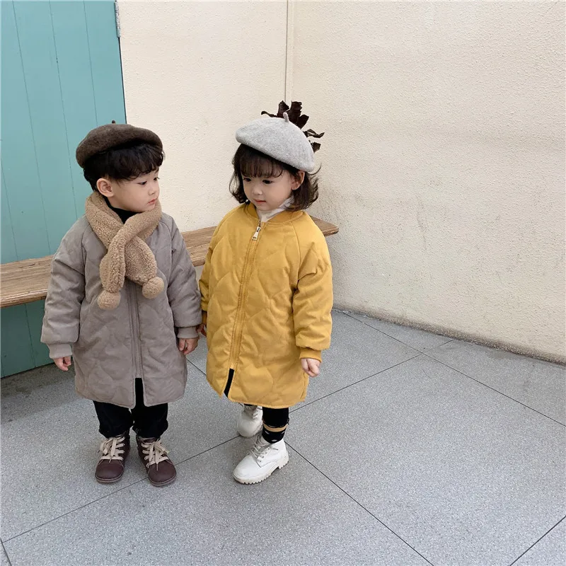 

Russian Kids Children's Warm Outerwear Winter Clothes Boys Girls Cotton-Padded Parka Coats Thicken Warm Long Jackets