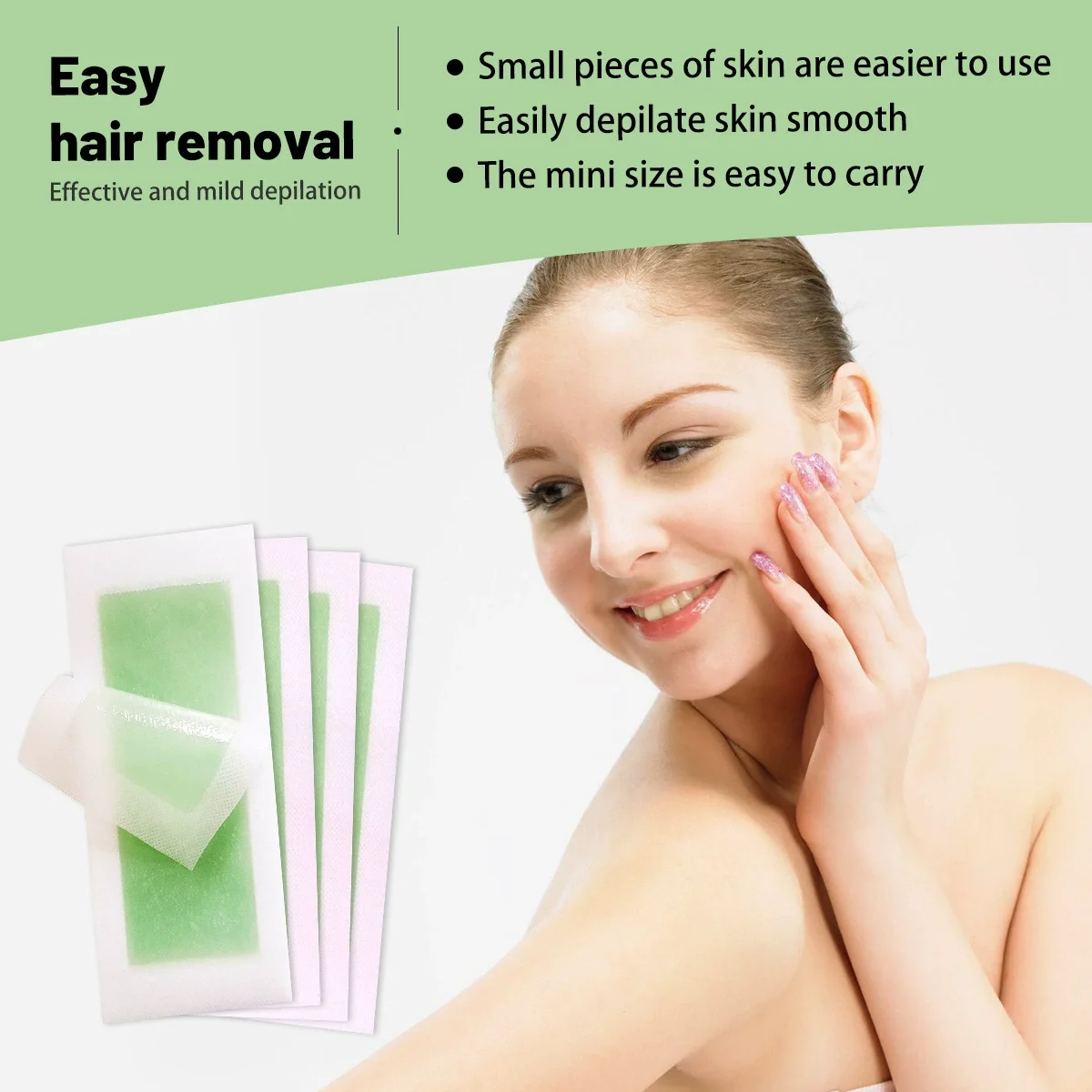 Coconut Oil Essence Painless Hair Removal Patch 7 pieces 4 packs of cleansing oil Gentle and effective Suitable for whole body