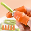 5pcs Thumb knife vegetable picker Pick tea pick vegetables Pick Sichuan pepper finger set kitchen peeling vegetables pinch bean 2