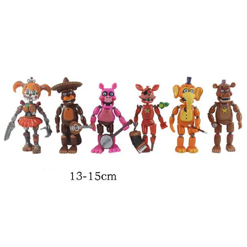 6 Pcs/Set Five Night At Freddy Anime Game Fnaf Kawaii Bonnie Bear Action  Figure Pvc Model Freddy Toys Child Christmas Gifts - AliExpress