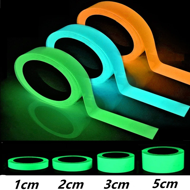 5M Luminous Tape Colorful Self-adhesive Glow Cotton Tape Glow In Dark  Safety Warning Security Stage Home Party Ornament Supplies - AliExpress