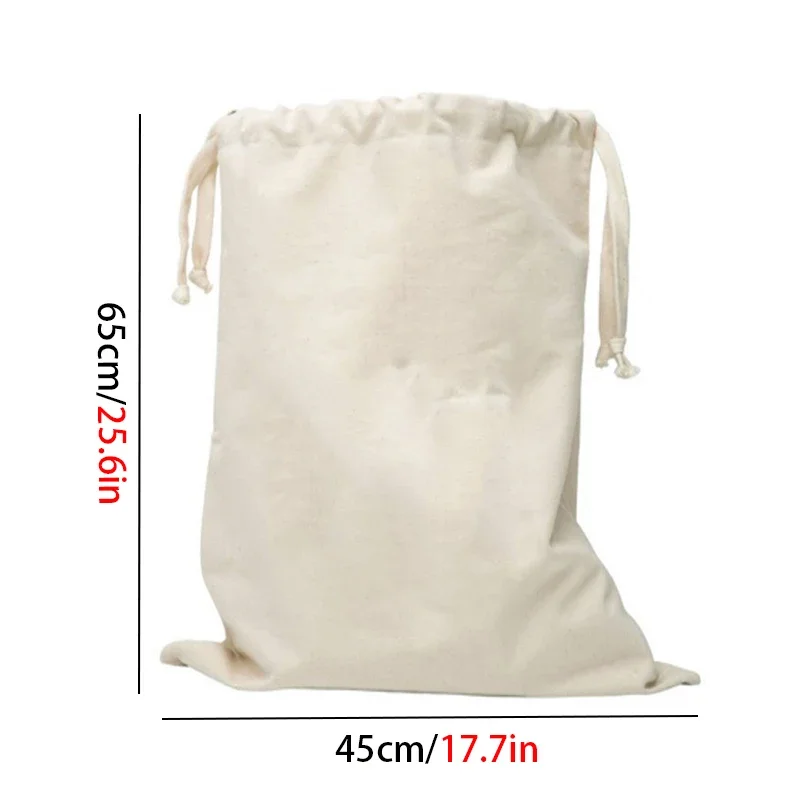 Large Cotton and Linen Laundry Bag Clothes Toys Storage Bag Printing Fabric Drawstring Duffle Bag Dirty Clothes Organizer Bags 5