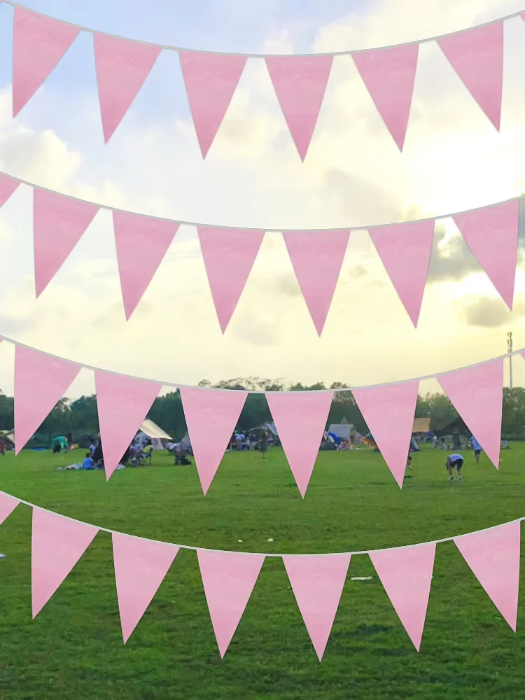 Elegant Navy Blue Bunting Garland - 10m/33Ft Pennant Banner for Celebrations and Events