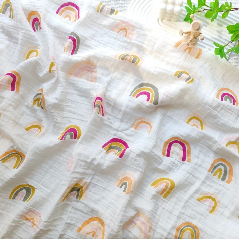 Muslin Blanket Cotton Baby Swaddle Soft Newborn Blanket Bath Towel 120X110cm Gauze Infant Boy Girl Wrap Sleepsack Stroller Cover 4