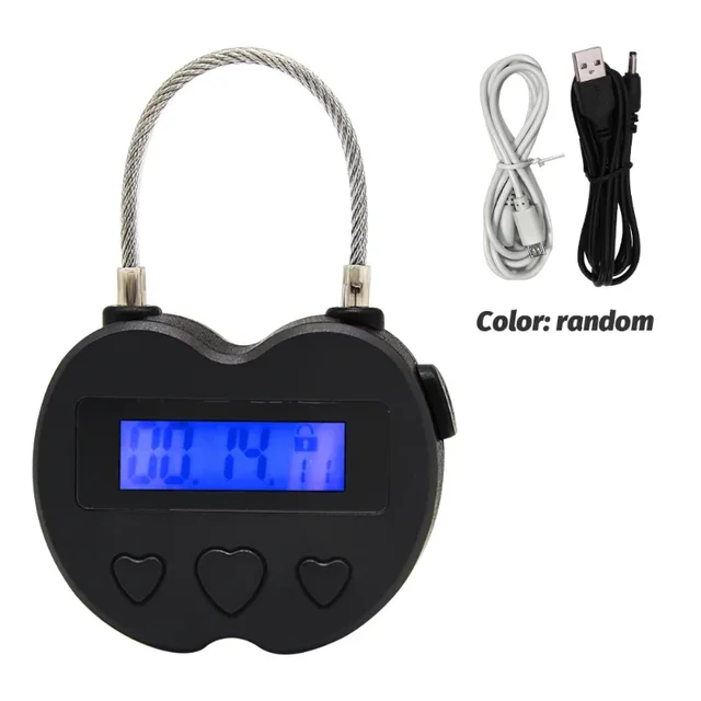 Multi-function Waterproof Smart Time Lock LCD Display Travel Electronic Timer USB Charging Temporary Timer Padlock 4