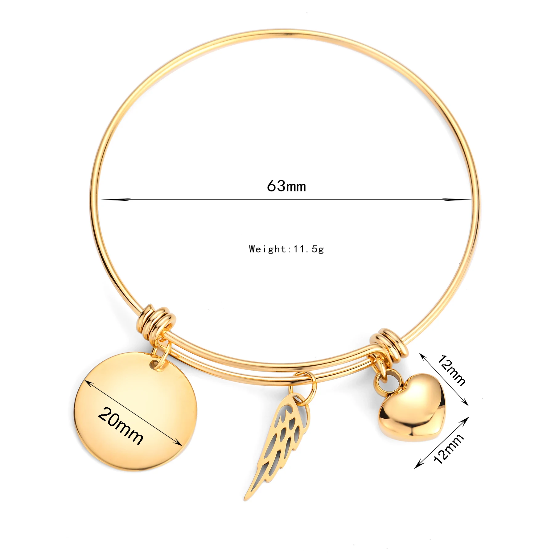 Personalized Pet Photo Bracelet with Angel Wing Heart Urn Pendant For Women Memorial Engrave Name Stainless Steel Jewelry Gift 6
