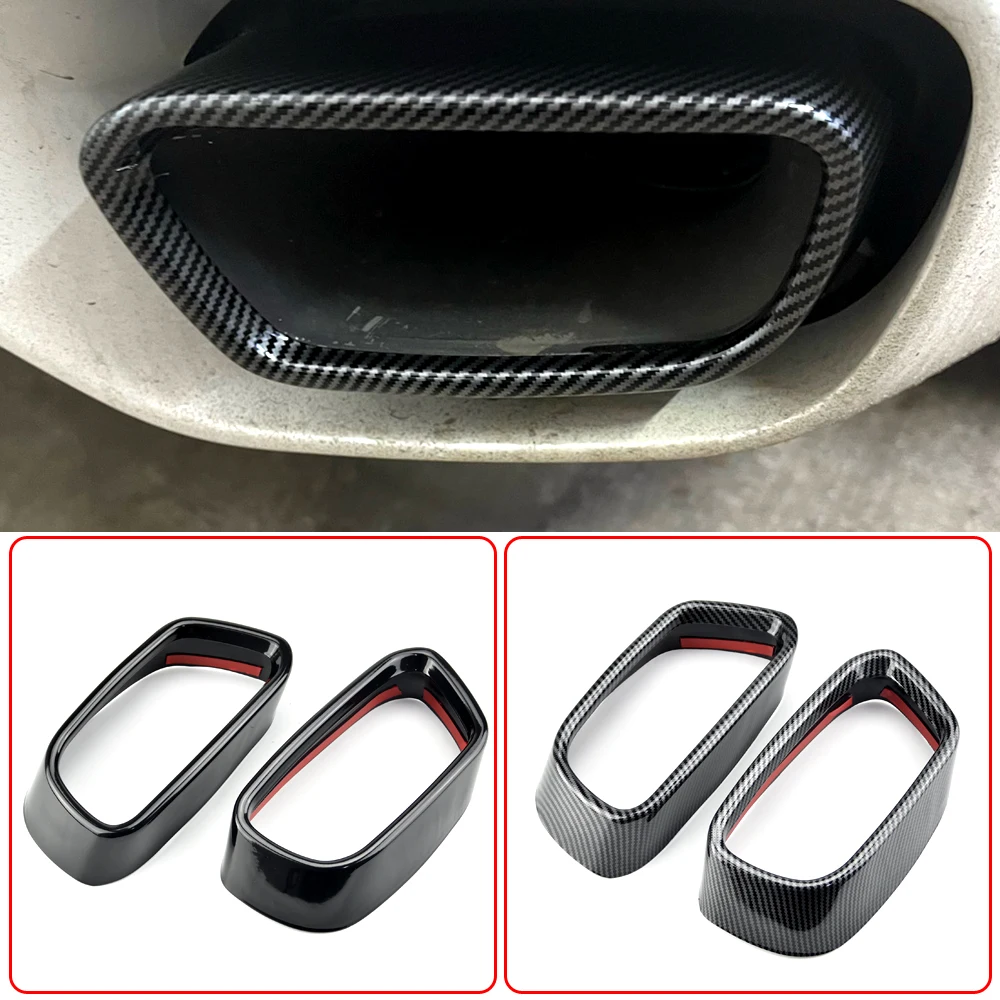 

Stainless steel black tail throat car exhaust pipe cover car sticker For BMW X5 F15 X6 F16 2014-18 (M sports version)