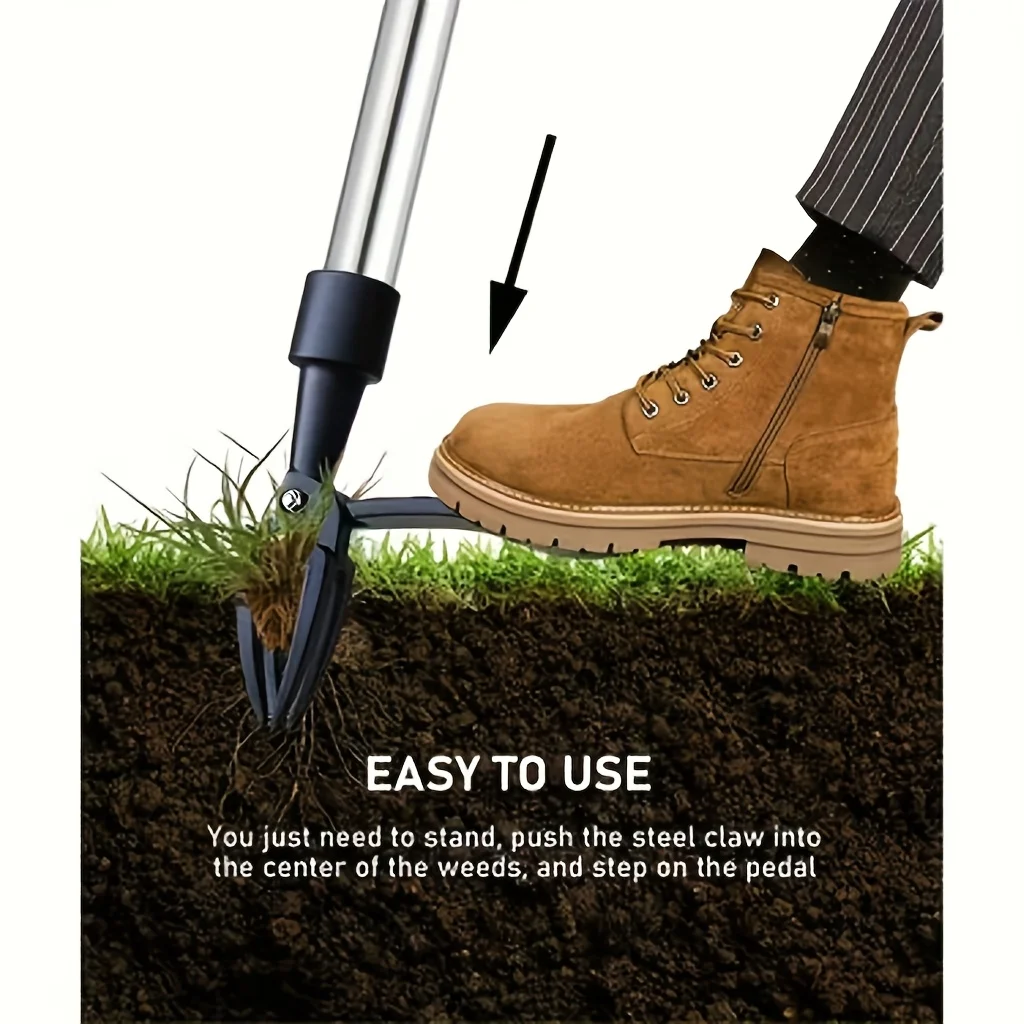 1PC Weed Tool 4-Claw Ergonomic Yard Maintenance Hand Tool