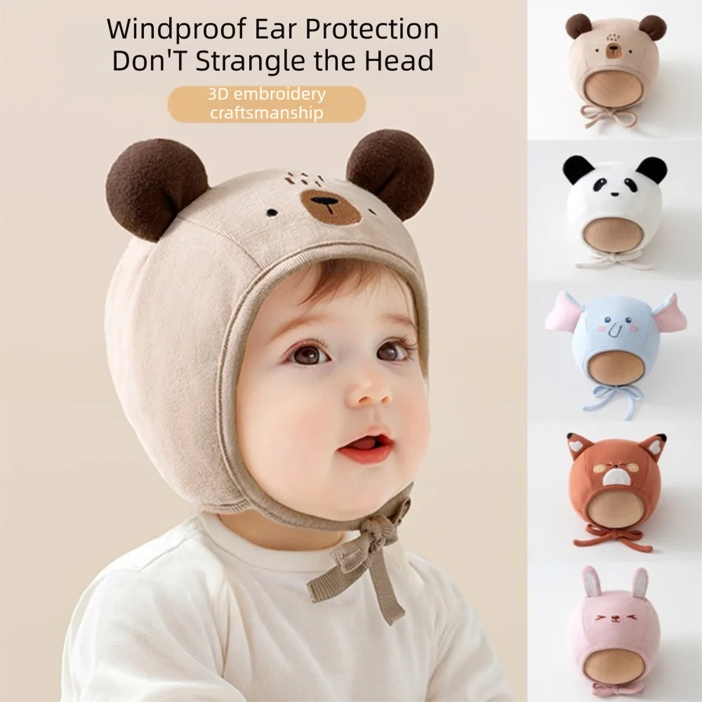 New Cute Cartoon Baby Ear Protection Cap Cold Proof Warm Earmuffs Hat Windproof Beanie Cap Autumn Winter