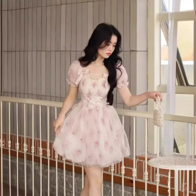 CYee Women's Ruffle Mini Dress - Fairycore Y2K Pleated Sundress With Spaghetti Straps - View #11