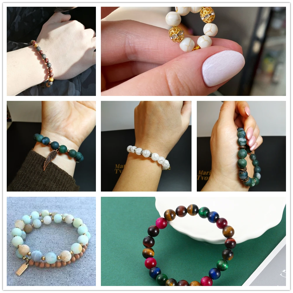 Loose Stone Beads Natural Stone Beads Beads For Jewelry Making 4/6/8/10mm Round 15 Inch