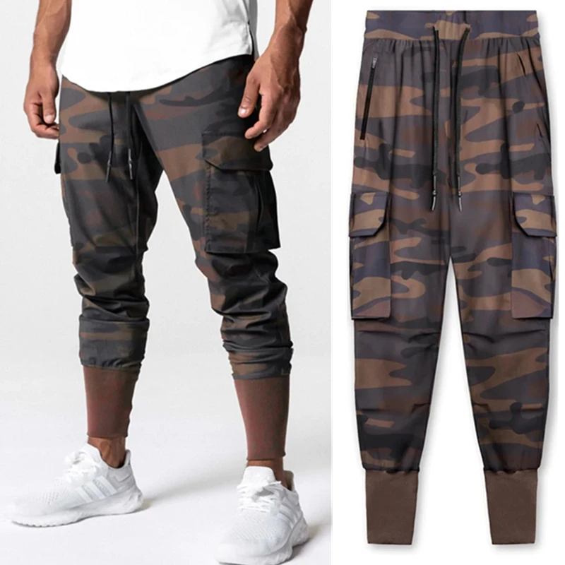2024 New camouflage Sport Pants Men's Fitness Trousers Summer Thin Loose Quick-Drying Stretchy sweatpants Running Training Pants 3