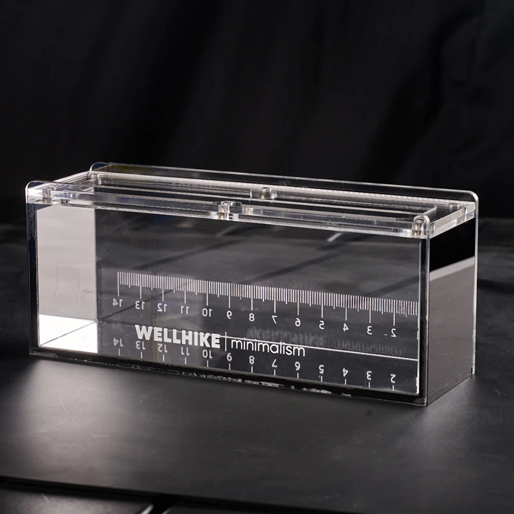 Fish Observation Device with Lid Scale Transparent Fish Watching Box Wear Resist Mini Fish Viewing Container for Outdoor Indoor