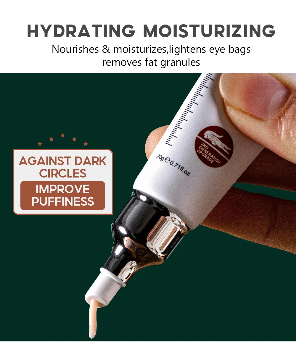 Anti-Aging Crocodile Eye Cream Eye Repair Reduces Dark Circles Under Eyes Puffy Repair Crocodile Cream Moisturizing Eye Care