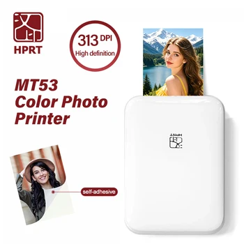 Stampante fotografica a colori originale HPRT MT53 2x3“ HD, mini stampante termica portatile per foto, macchina per la stampa di foto autoadesive senza inchiostro