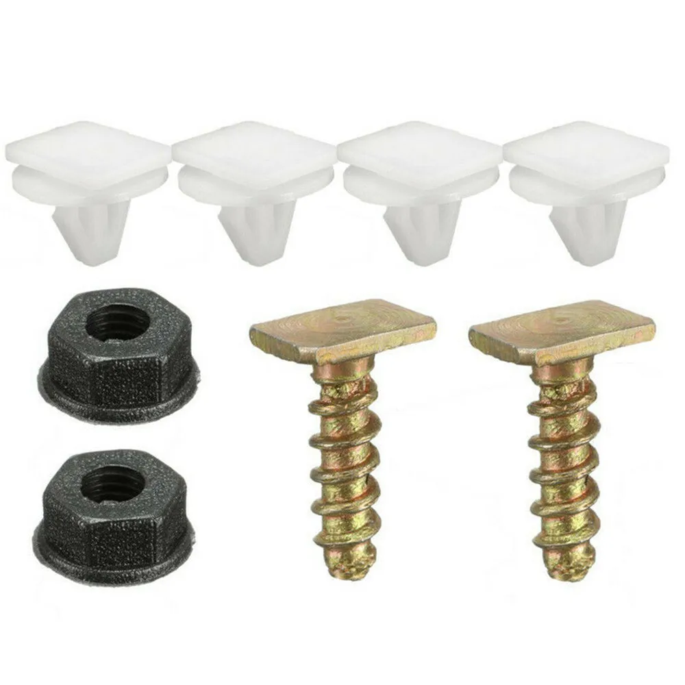 

Useful Durable New Trim Fastener Clips 8pc Black For Vauxhall Corsa 4*Plastic White Clips Metal Nut Plastic Set