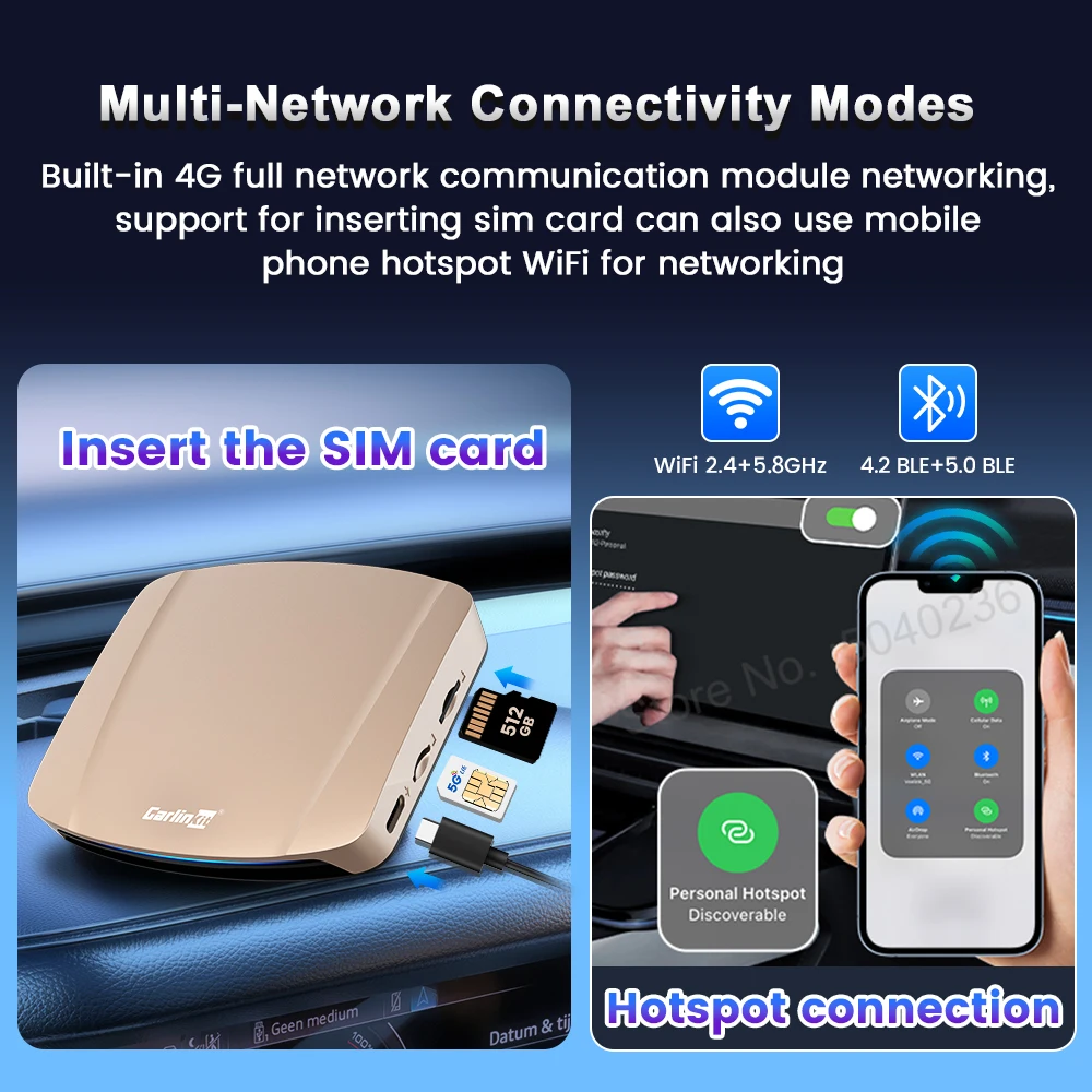 CarlinKit Tbox Ultra 8G 128G/8G 256G Wireless CarPlay Android Auto