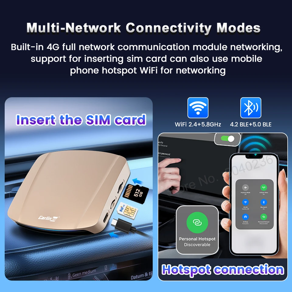 CarlinKit Tbox Ultra 8G 256G ワイヤレスCarPlay Android Auto