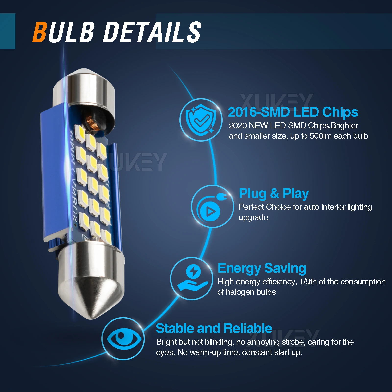 LED 佺  C5W  CANBUS 2016-15-SMD, ڵ ׸ ü  ׸  ȣ , 4X 39mm 38mm, 12V