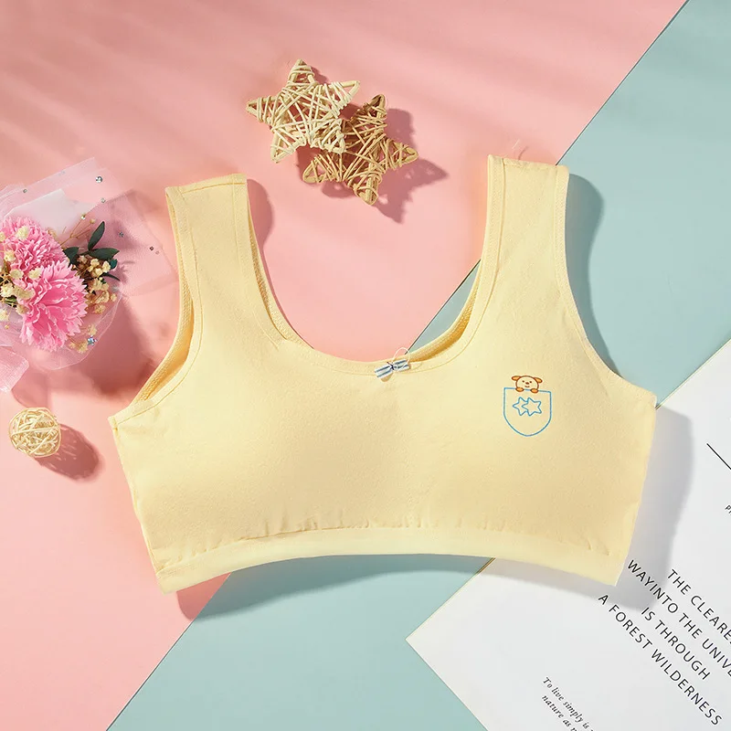 Training Bra Sports Bra Cotton Bra Girls Cotton Bra Primary School Students Applicable Age 8-9-12-16 Bra Sports Children Student Tops Girl Underwear Small Vest