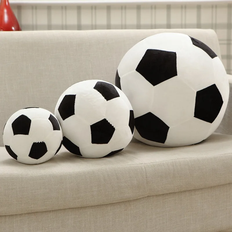 Plush Football Toy Soft Fluffy Stuffed Football Plush Toy Soccer Ball Soft Pillow Gift Sports Toy plush toys