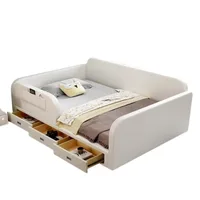 Chambre à coucher moderne lit esthétique luxe tête De lit enfants rangement 180x200 Cama De Lujo Para dortoir accessoires pour la maison 5