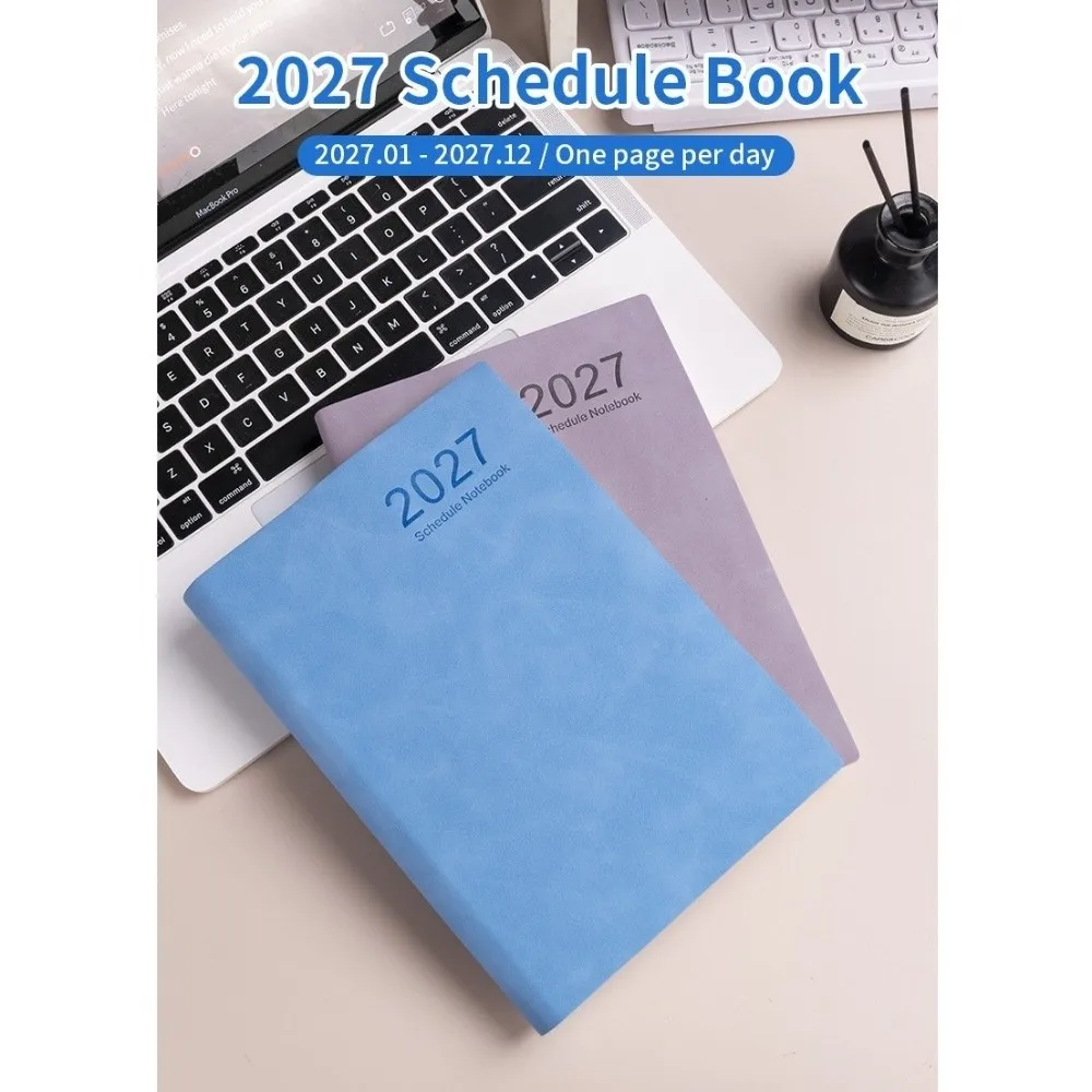 Agenda Giornaliera 2027 da 320 Pagine, Taccuino Portatile in Inglese/Spagnolo, Pianificatore Efficiente, Calendario Pratico - immagine 3