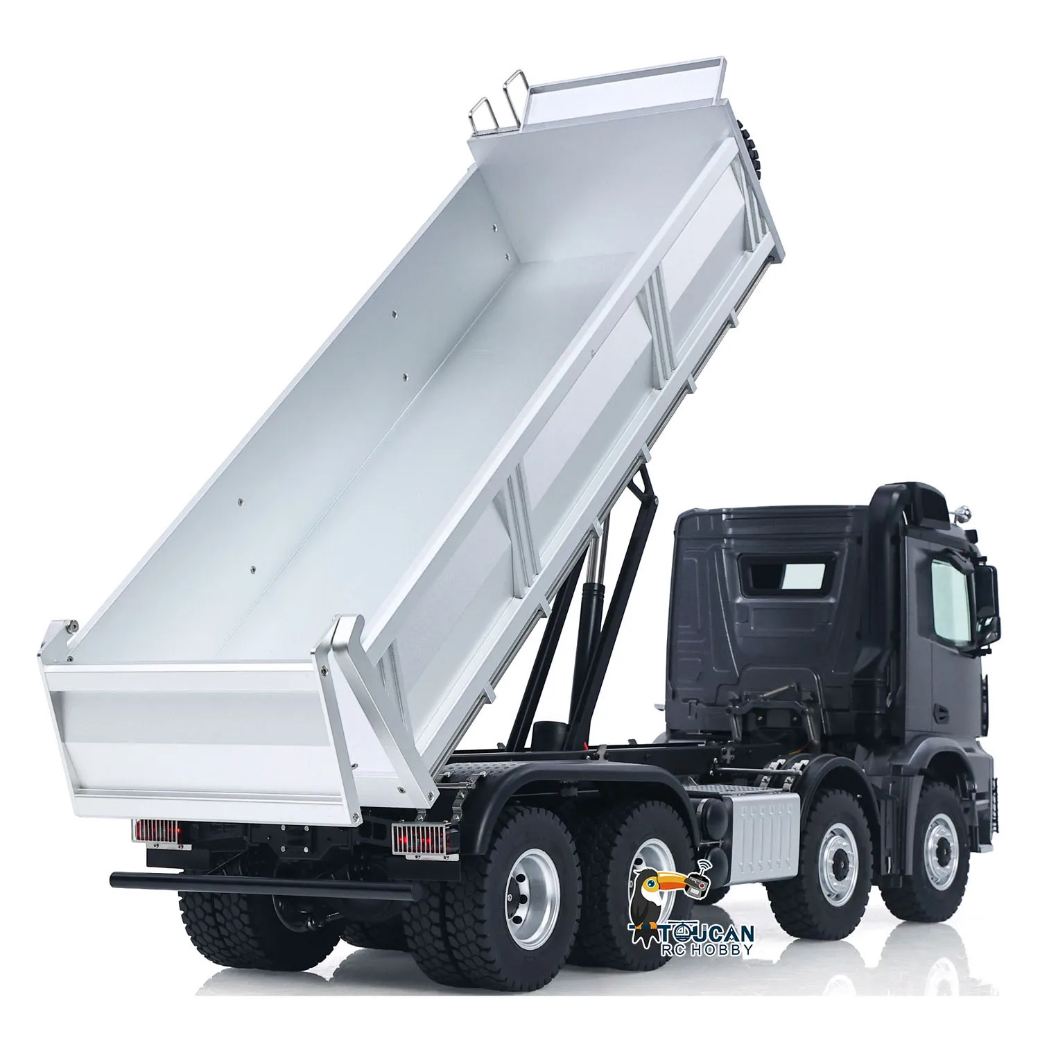 8*8 카볼라이트 5703 1/14 RC 덤프트럭 RTR 무선 조종 자동차 덤퍼 티퍼카 라이트 사운드 모델 장난감 (성인용)
