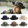 Outdoor Men's Solid Sun Hat Bucket Hat Cargo Safari Bush Army Boonie Summer Jungle Fishing Cap 1