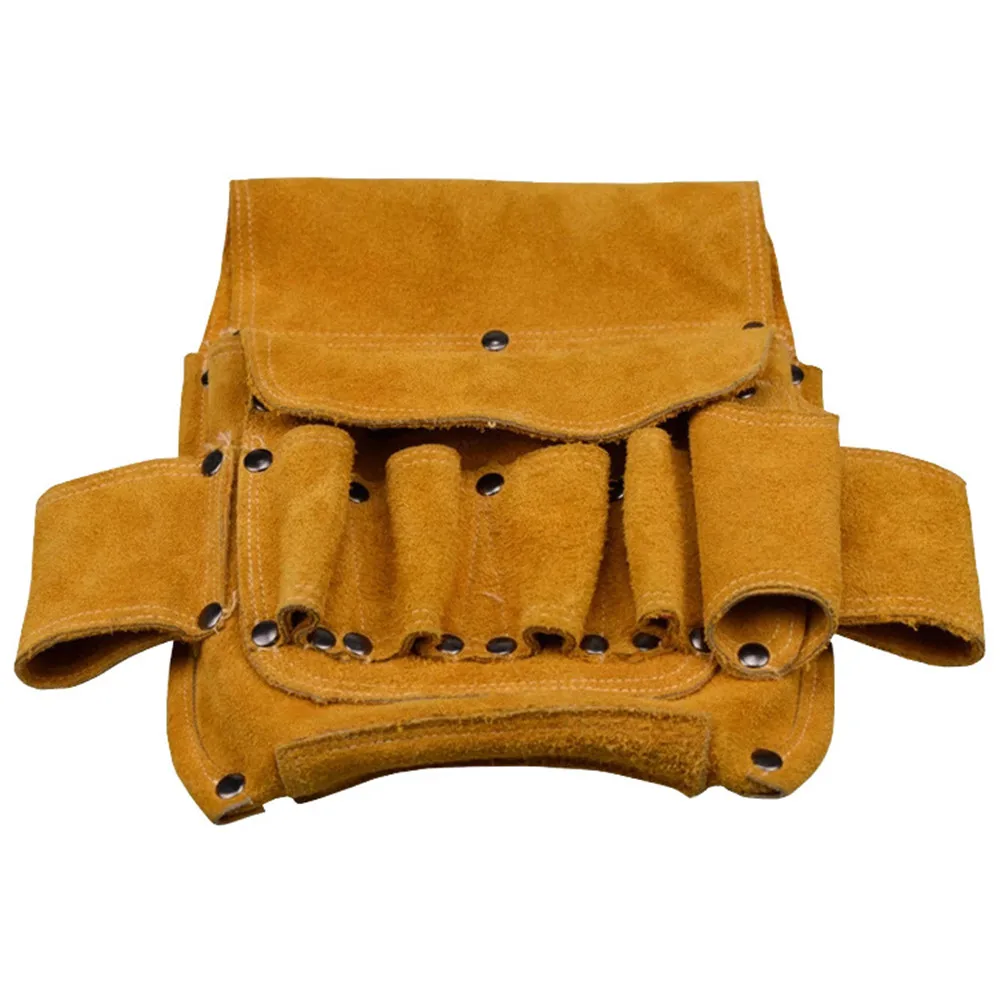 Electrician's Belt Bag Tool Storage Satchel Cowhide Thickened Wear-resistant Pure Cowhide Toolkit Mechanic Dedicated 5