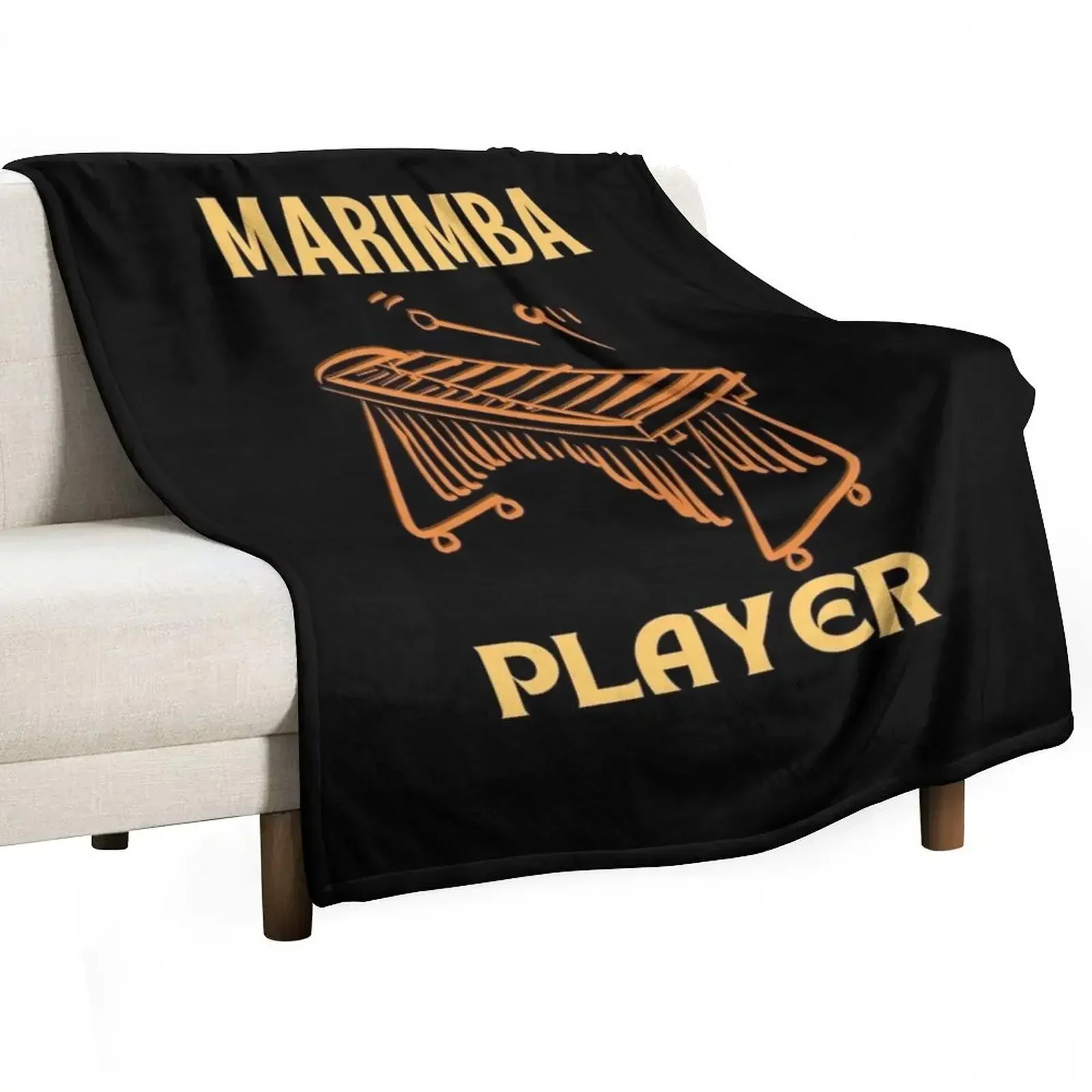 

Marimba Player Throw Blanket Flannel anime decorative Blankets