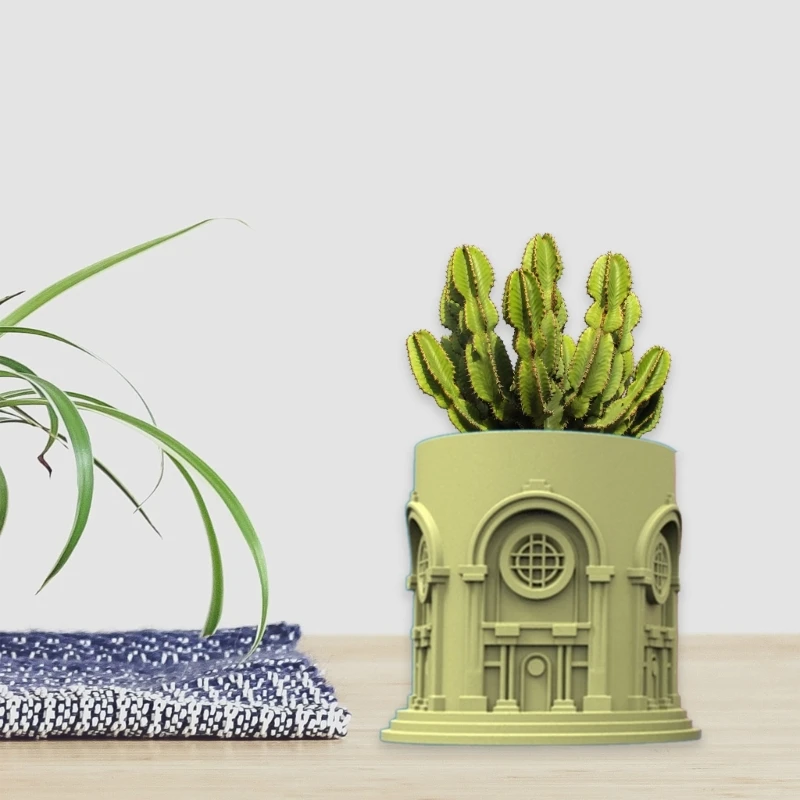 Building Storage Jars Mold Concrete Casting Silicone Mold DIY Crafts Ornament Tool for DIY Flower Pot, Holder