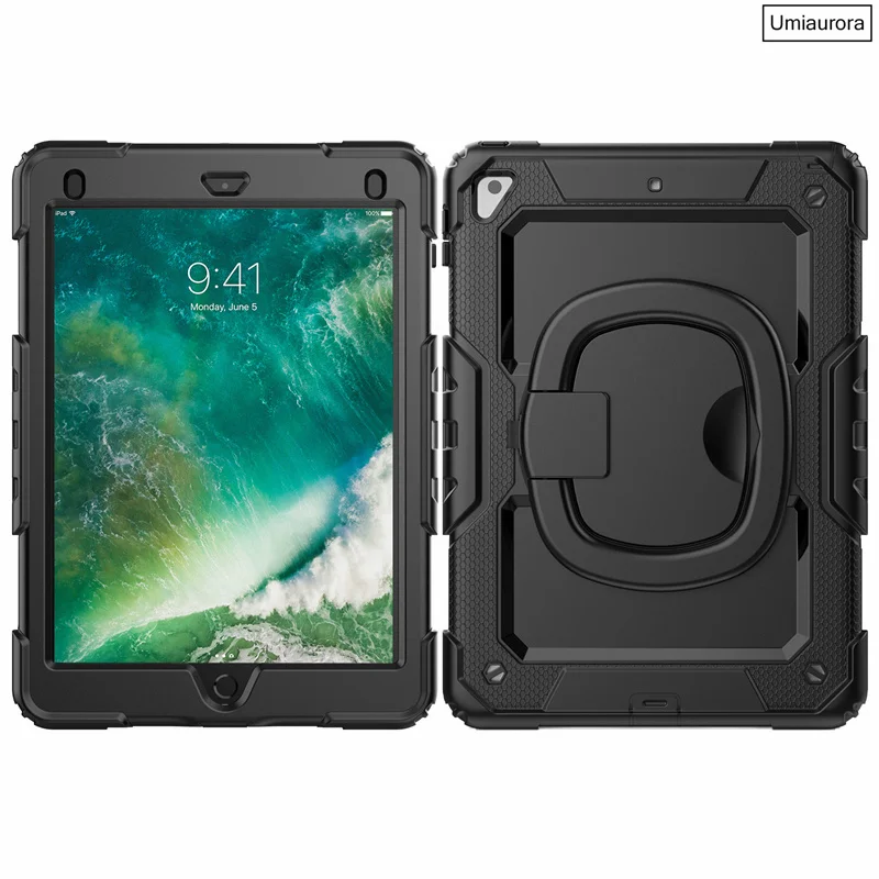 Heavy Duty Rugged Tablet Case with Handle and Stand - Shockproof Cover