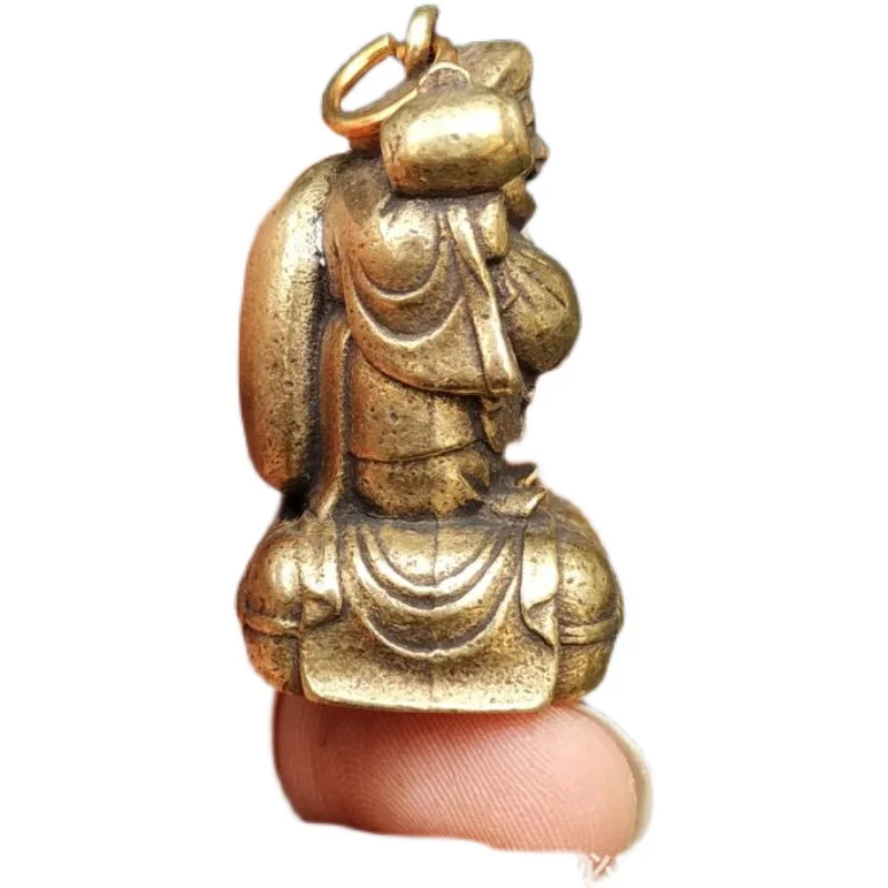 Antique bronze collection vintage brass Japanese God Wealth copper ornaments Dark Tantric copper cast copper pendants ornaments