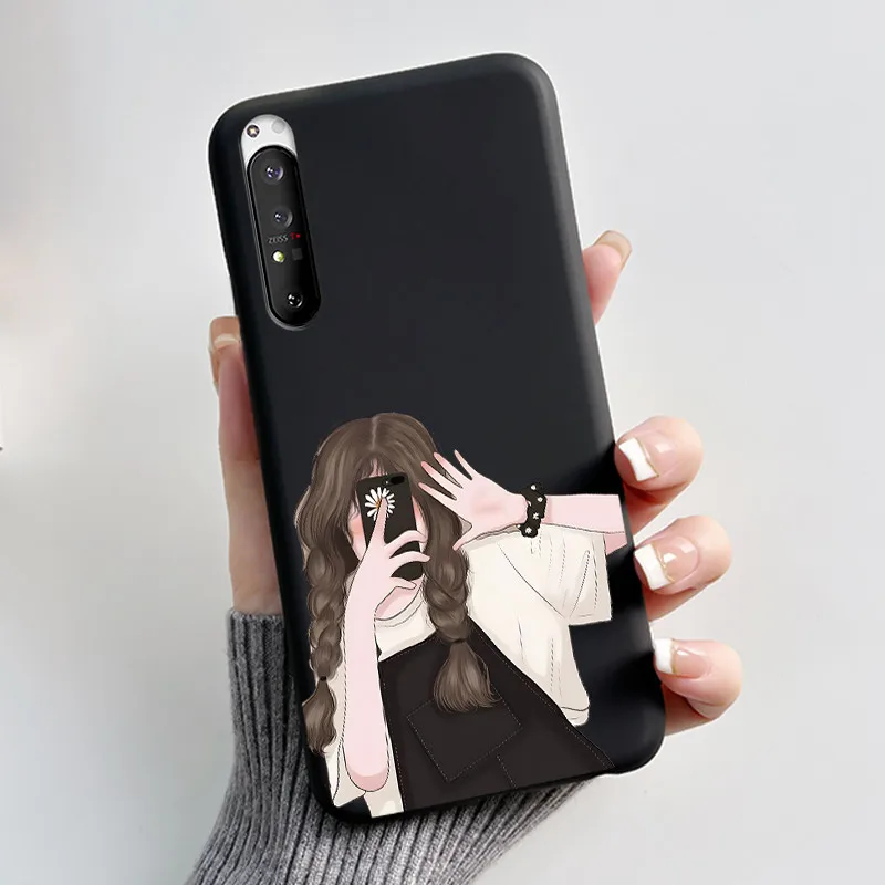 Luxury Cute Cat & Love Rabbit Black Silicone Soft Phone Case