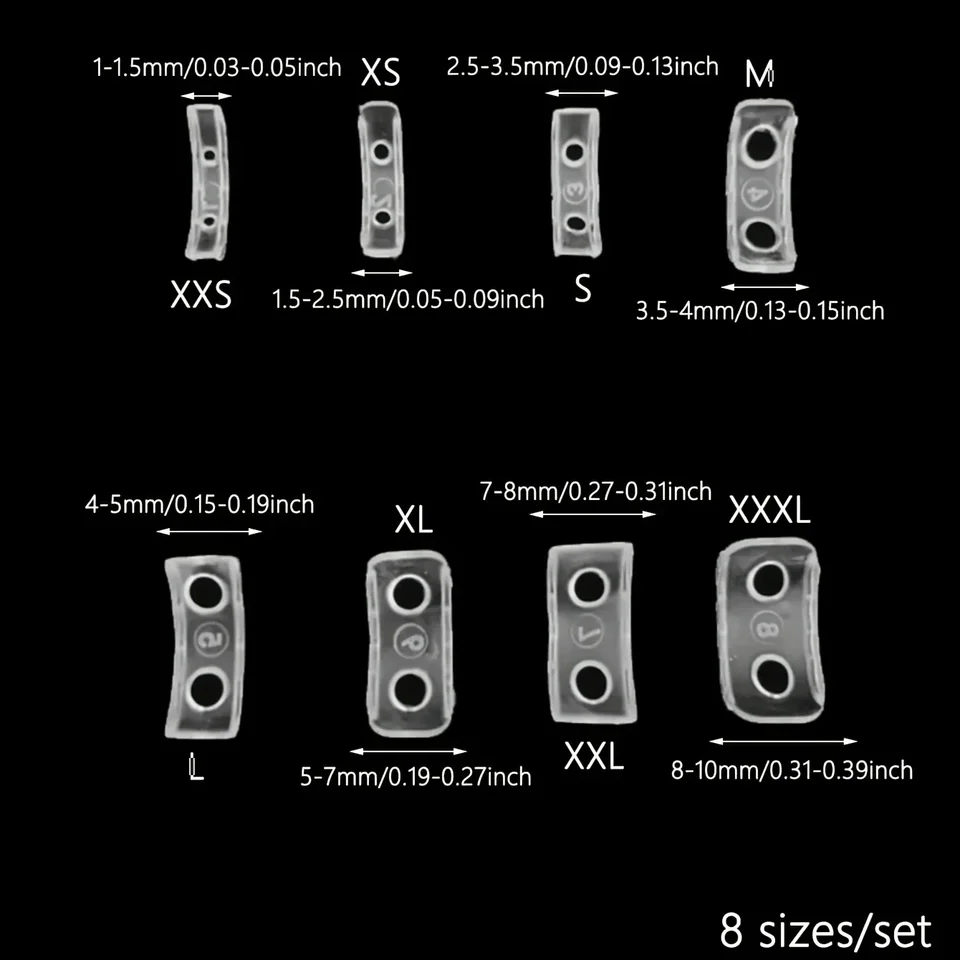 Kit 16 Réducteurs De Bague - Couvre-bagues En Plastique Transparent Or Et Argent, Tailles Multiples