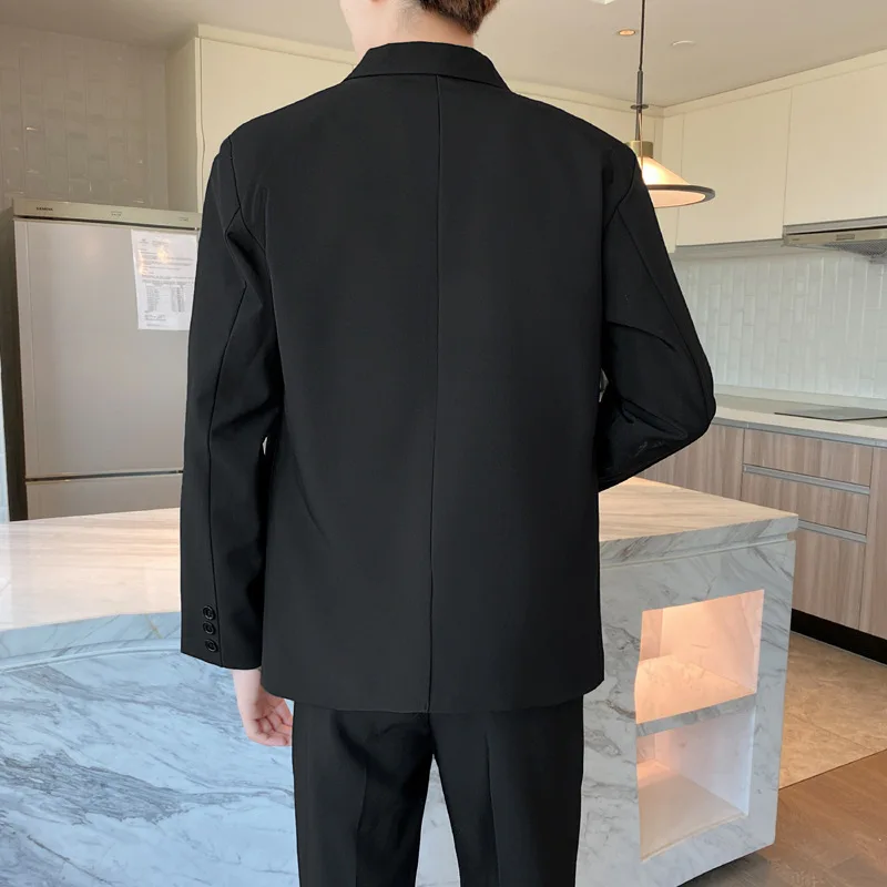 Men's Clothing Spring Men's Blazer Solid Oversize Loose Fitting Korean Male Suit Jacket Trendy Casual Luxury Blazer Coat for Men