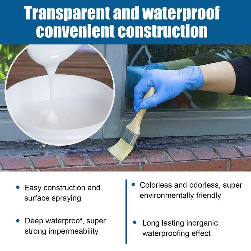 100g Transparent Waterproof Agent Toilet Anti-Leak Glue Strong Bonding Adhesive Sealant Quick Drying Invisible Bathroom Glue