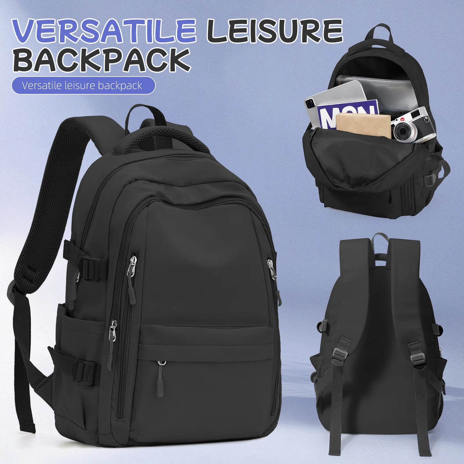 حقيبة ظهر نسائية عصرية ومضادة للسرقة، مصممة للسفر...