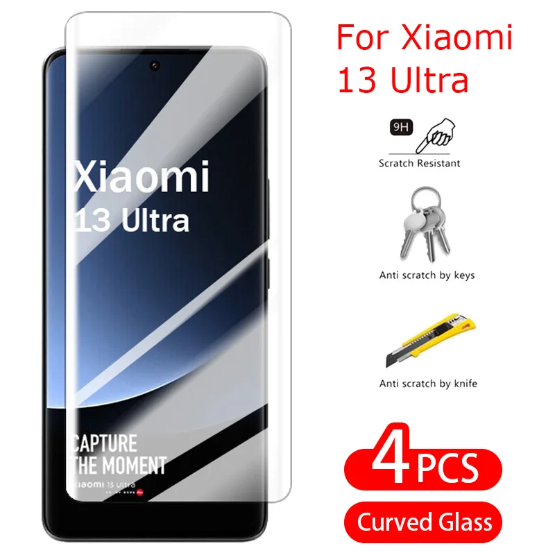 

For Xiaomi 13 Ultra 5G Screen Protector Curved Tempered GlassHD Flim Full Cover Screen Flim 9H Front Flim For Xiao mi 13 Ultra