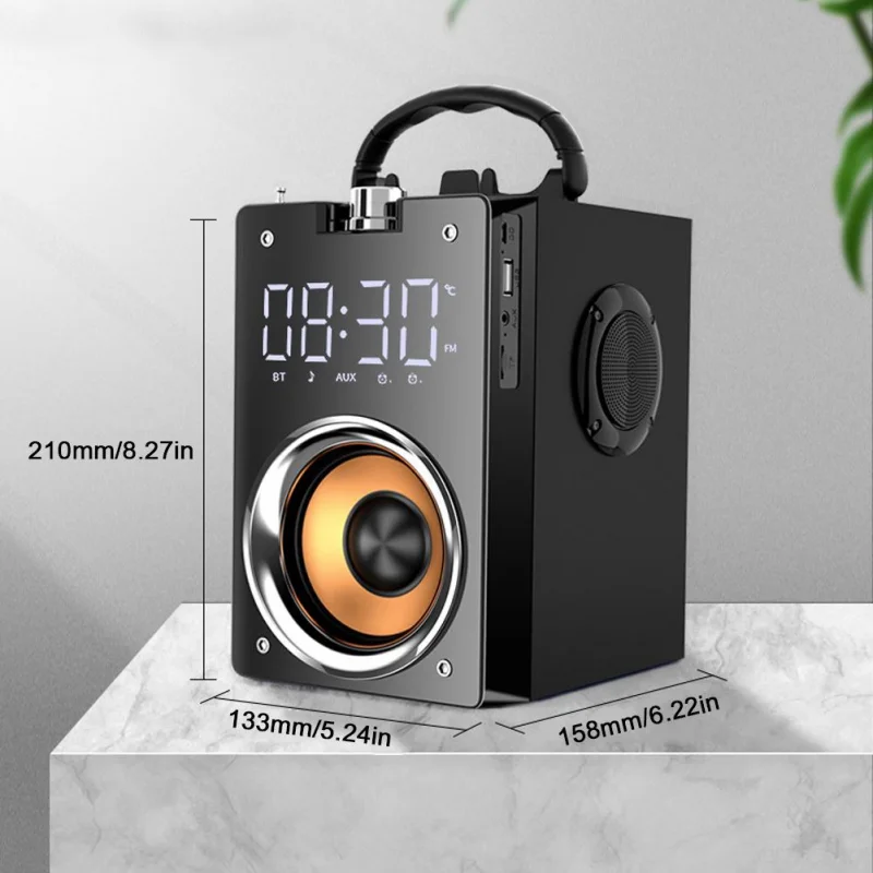 Portable Bluetooth Speaker High-Power Music Box FM Stereo Surround Wireless Subwoofer Outdoor Soundbox